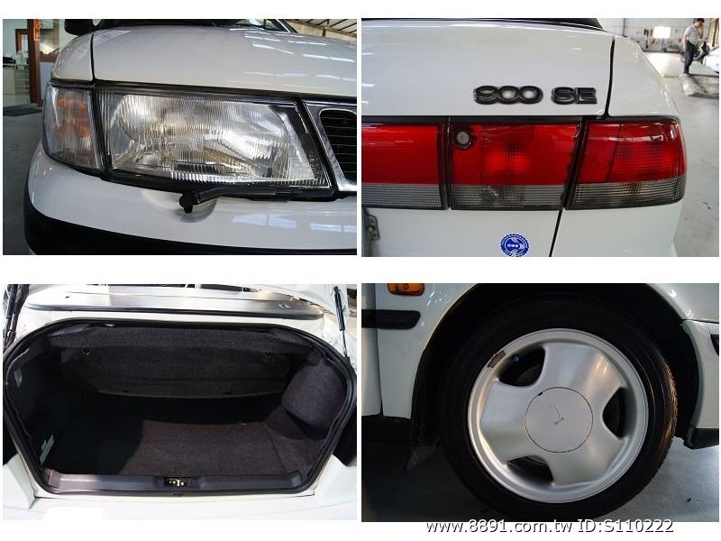 绅宝中古车,900中古车, saab 1996年 900 se 白色 软顶敞篷 高清图片